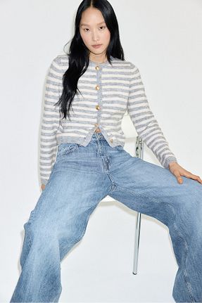 رویه طوسی زنانه پنبه ای H&M - کد 866956604