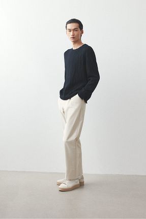 شلوار بژ مردانه رگولار H&M - کد 898994320