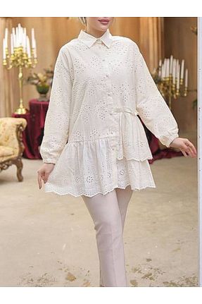 پیراهن بژ زنانه رگولار Modamorfo - کد 898994513