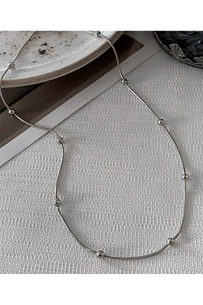 گردنبند استیل ( فولاد ) طوسی زنانه استیل (فولاد) Vitastyle - کد 899017556