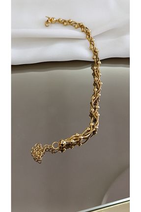 دستبند استیل (فولاد) طلائی زنانه استیل (فولاد) SENAM TAKI - کد 884501659