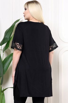 بلوز سایز بزرگ مشکی زنانه سایز بزرگ Kheos - کد 899044588