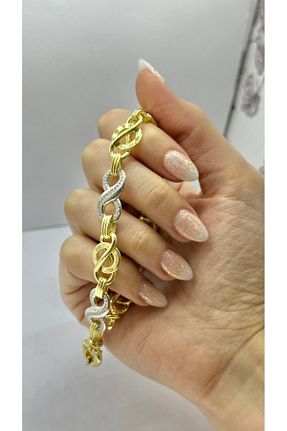 دستبند نقره طلائی زنانه 925 عیار Selen’S Gümüş - کد 899060547