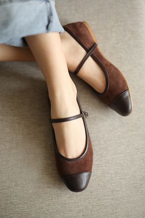 بابت قهوه ای زنانه چرم خالص EREN SHOES BAG - کد 899057412