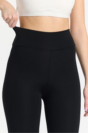 ساق شلواری سایز بزرگ مشکی زنانه بافتنی MEGFİT - کد 83190329