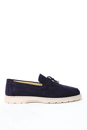 کفش لوفر سرمه ای مردانه نبوک Greyybull Shoes - کد 899913104