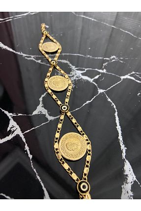 دستبند جواهر طلائی زنانه روکش طلا ZAVİRA - کد 753925767