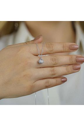 گردنبند نقره طوسی زنانه 925 عیار Arya Silver - کد 899081851