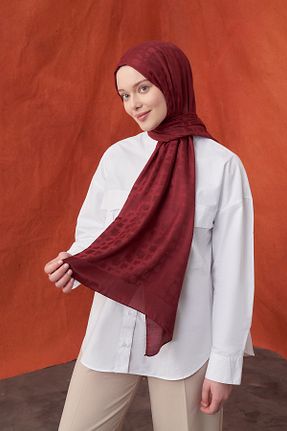 شال زرشکی زنانه پلی استر ARMANDA - کد 899083235
