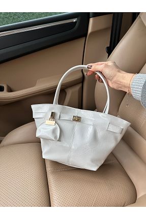 کیف دوشی سفید زنانه چرم مصنوعی NOTHING - کد 898979996
