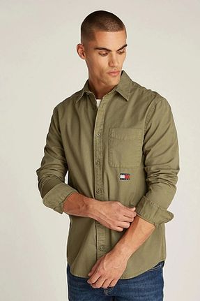 پیراهن سبز مردانه رگولار Tommy Hilfiger - کد 887269598