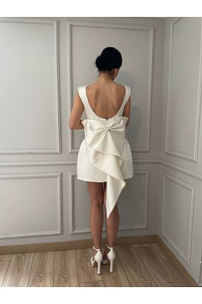 لباس مجلسی و فارغ التحصیلی نباتی زنانه بدون آستین SOLİSTOES - کد 899924027