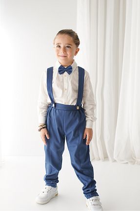 ست بالاتنه و پائین تنه آبی بچه گانه بافتنی Catz Kids - کد 899924084