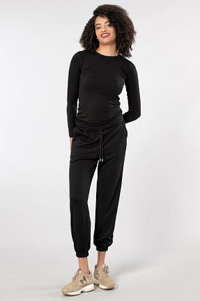 شلوار کرمگن مشکی زنانه رگولار Weweus - کد 899119647