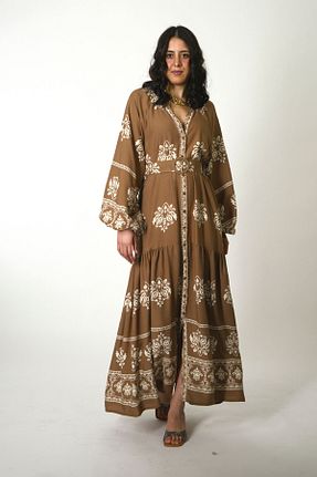 لباس قهوه ای زنانه بافتنی ABBRA - کد 899115092