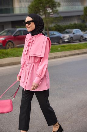 پیراهن حجاب صورتی زنانه رگولار LOCCO - کد 896542990