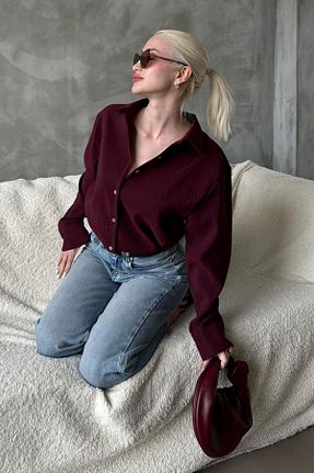 پیراهن زرشکی زنانه رگولار Madmext - کد 899101007