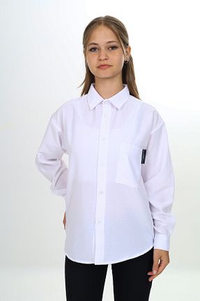 پیراهن سفید بچه گانه رگولار ANGELOS GIRLS - کد 848792595