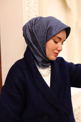 روسری سرمه ای İpek Tivil Silk Home - کد 899145065