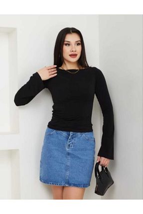 بادی مشکی زنانه یقه دوچرخه ECK MODA - کد 899146883