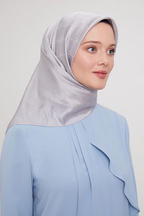 روسری طوسی پلی استر Levidor - کد 899148938