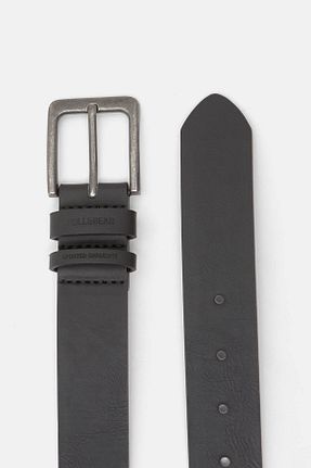 کمربند مشکی مردانه پلی اورتان Pull & Bear - کد 899157273