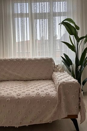 کاور مبل بژ پنبه ای mis home ev tekstil - کد 899933041