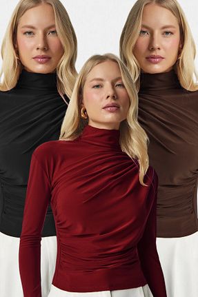 بلوز رنگی زنانه ساده VODENS - کد 899157134
