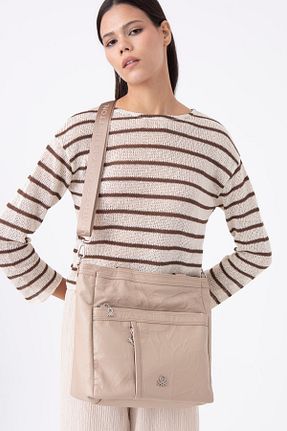 کیف دوشی بژ زنانه United Colors of Benetton - کد 899152186
