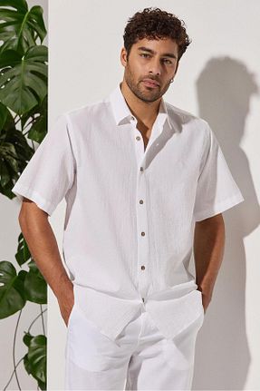 پیراهن سفید مردانه رگولار White By Nature - کد 807240231