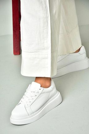 کفش اسنیکر سفید زنانه بند دار Fox Shoes - کد 899172149