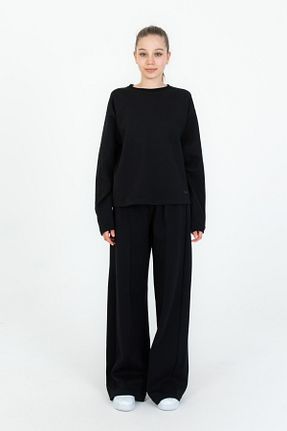 ست گرمکن مشکی بچه گانه پنبه پلی استر Black One - کد 893337904
