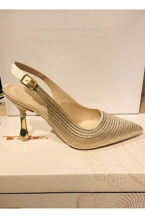 کفش مجلسی بژ زنانه چرم مصنوعی PUNTO - کد 899183468