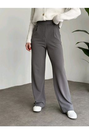 شلوار پارچه ای طوسی زنانه بلند Miyalon - کد 899174983