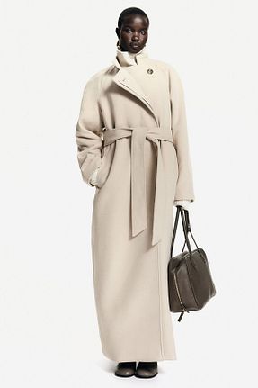 پالتو پشمی بژ زنانه بدون آستر H&M - کد 864480612