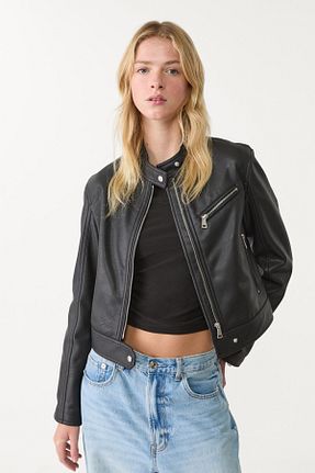 کت مشکی زنانه رگولار Stradivarius - کد 899209497