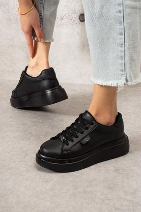 کفش اسنیکر مشکی زنانه چرم ShoeTek - کد 899204664