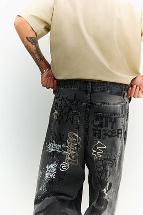 شلوار جین مشکی مردانه پاچه لوله تفنگی Pull & Bear - کد 897922272