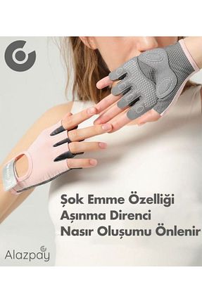 دستکش وزنه صورتی Alazpay - کد 715957418
