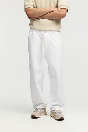 شلوار سفید مردانه پنبه ای Pull & Bear - کد 899212173