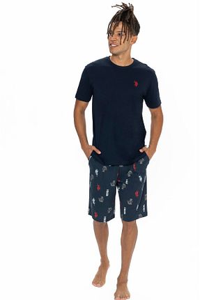ست لباس راحتی سرمه ای مردانه چاپی U.S. Polo Assn. - کد 899217529