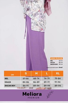 شلوار پارچه ای بنفش زنانه کش دار Pastimore - کد 899216625