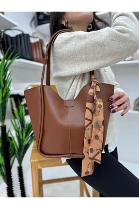 کیف دوشی قهوه ای زنانه چرم مصنوعی ElifSavaş - کد 889712654