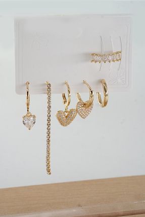 گوشواره استیل (فولاد) طلائی ARTEMİSİA - کد 899224989