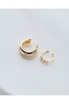 گوشواره جواهر زرد زیرکن AURRARİ - کد 899138022