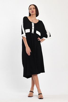لباس سایز بزرگ مشکی زنانه بافتنی bacc - کد 899252793