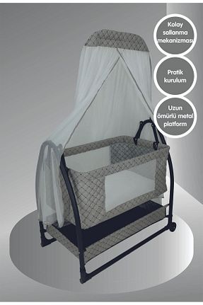 گهواره طوسی فلزی Quero - کد 838432855