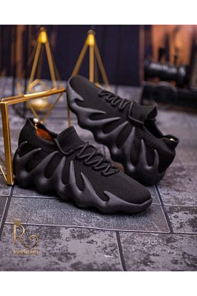 کفش اسنیکر مشکی زنانه بند دار Elisay Moda YÜRÜMEK BIZIMLE GÜZEL - کد 849248015