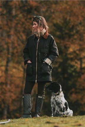 کاپشن سبز زنانه پارکا Barbour - کد 768397154