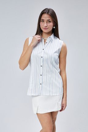 پیراهن سفید زنانه اسلیم By shirts - کد 899264125